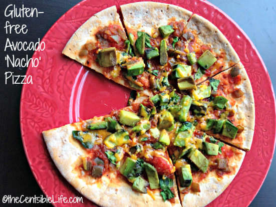 Gluten Free Avocado Nacho Pizza