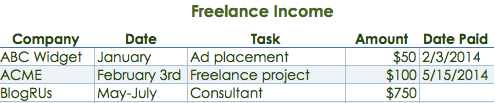Freelance Income Tracker