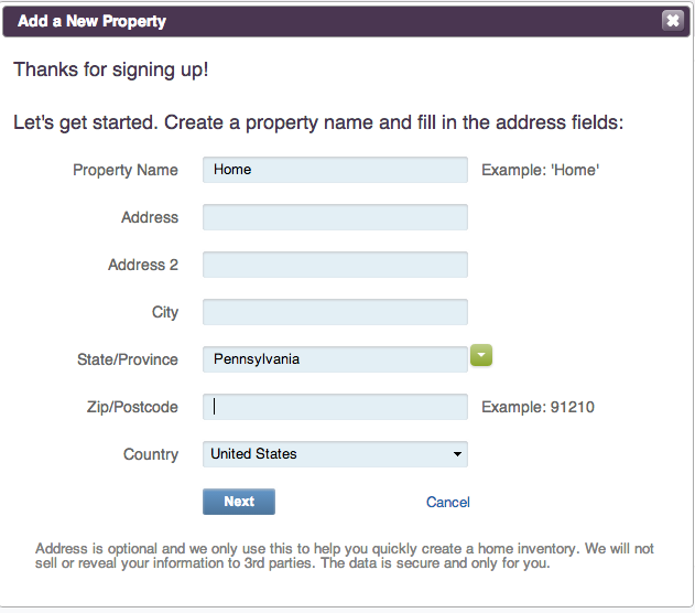 HomeZada SignUp