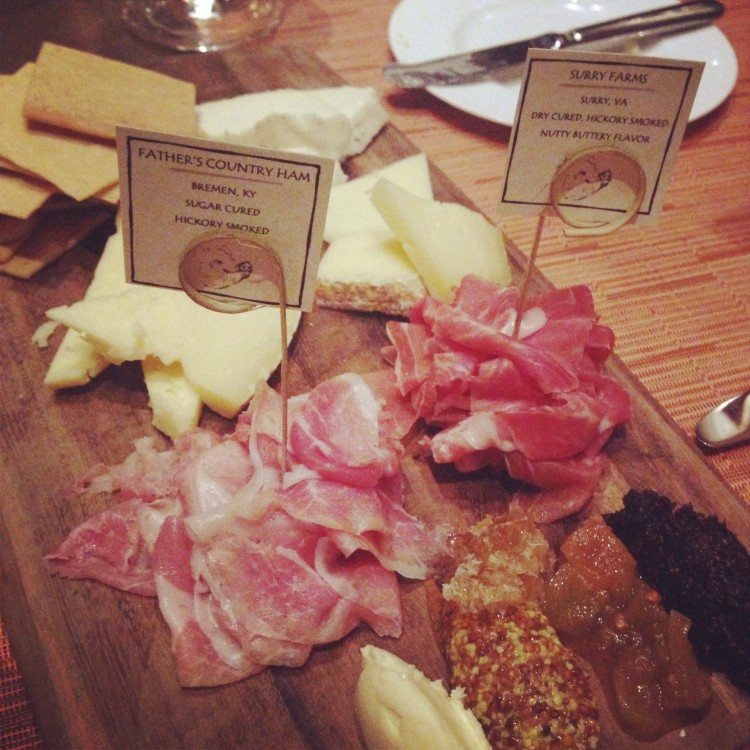 Ham and cheese plate at Southern Art