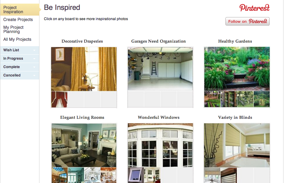 Inspiration Boards HomeZada